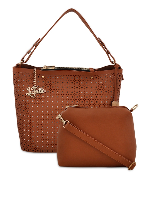 

LaFille Women Brown Set of 2 Handbags