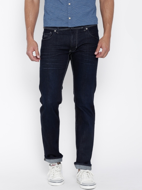

Blue Label by Flying Machine Navy Slim Stretchable Jeans, Navy blue