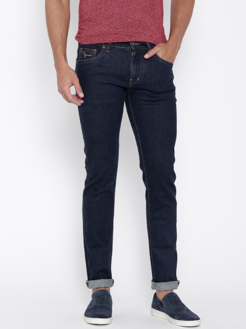 

Flying Machine Navy Michael Slim Tapered Stretchable Jeans, Navy blue