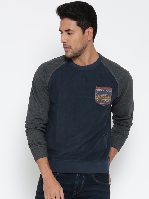 

Flying Machine Navy Sweatshirt, Navy blue