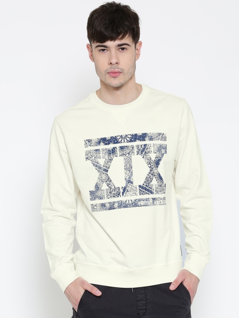 

Flying Machine Off-White Printed Sweatshirt