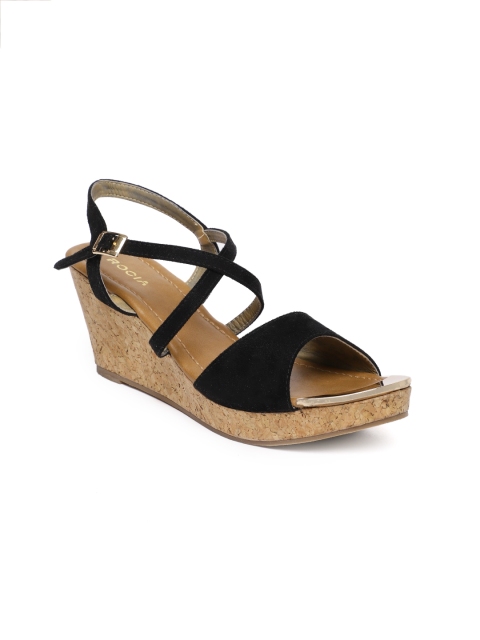 

Rocia Women Black Solid Sandals