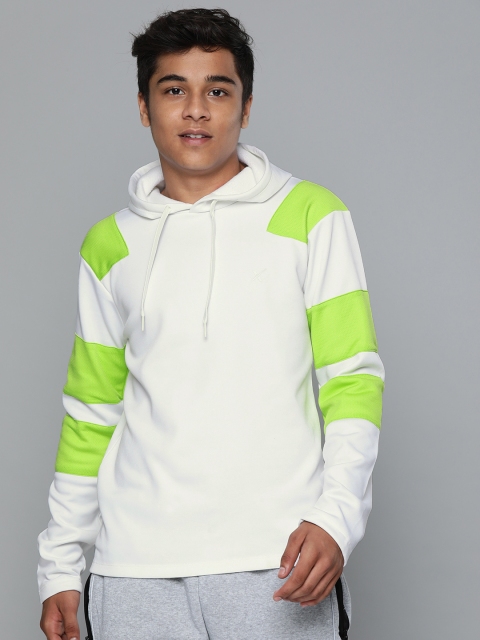 

HRX by Hrithik Roshan Boys White Solid Rapid Dry Hooded Lifestyle Sweatshirt