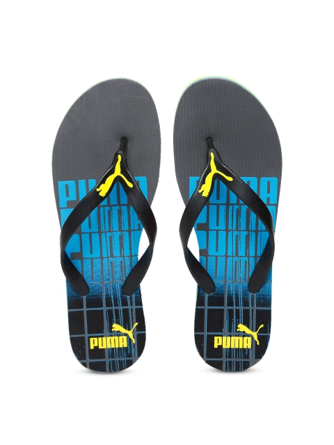 

Puma Men Black & Charcoal Grey Printed Grand DP Flip-Flops