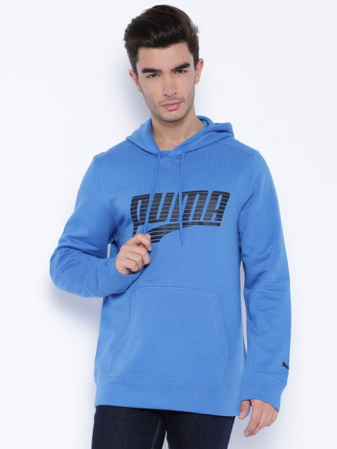 

PUMA Blue Logo PO Poly Fleece Hooded Sweatshirt