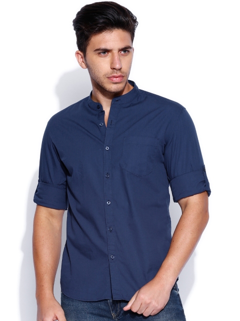 

Highlander Blue Slim Fit Casual Shirt