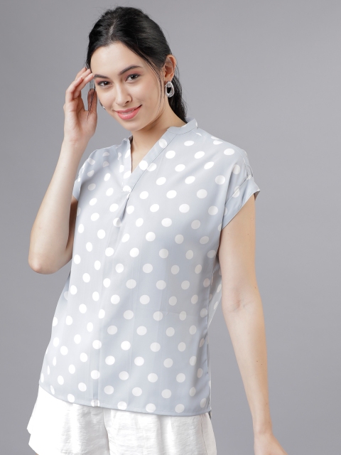 

Tokyo Talkies Women Blue Printed Top