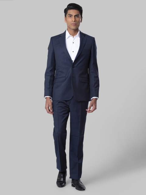 

Raymond Men Blue Solid Regular-Fit Single-Breasted Suit