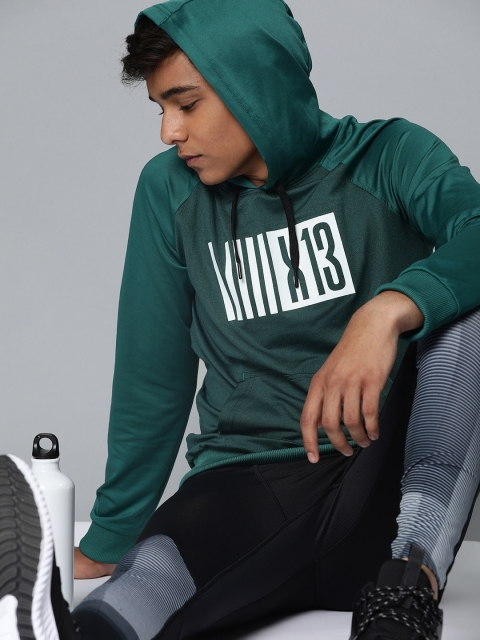 

HRX by Hrithik Roshan Boys Green Solid Training Sweatshirt