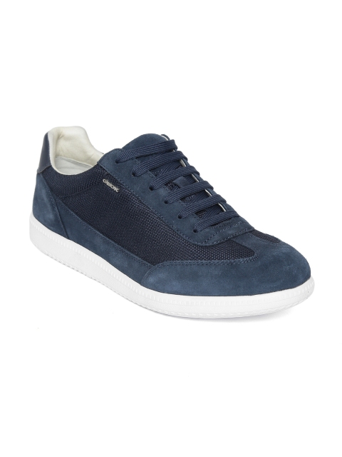 

Geox Men Navy Blue Solid Sneakers