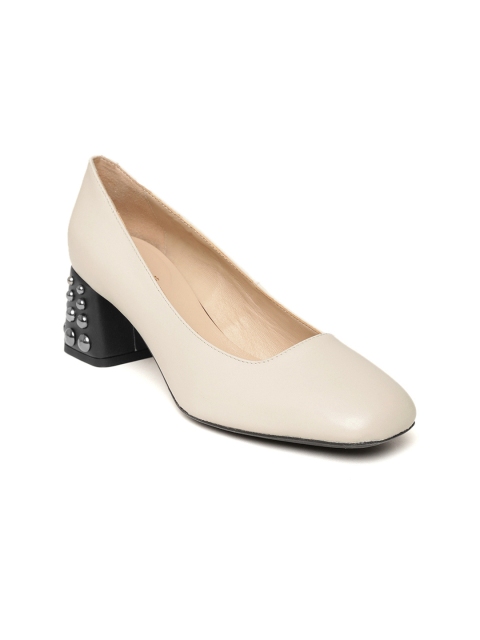 

Geox Women Beige Solid Leather Pumps