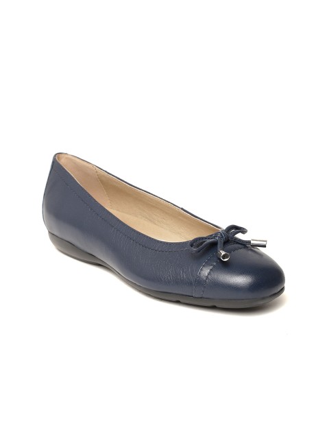 

Geox Women Navy Solid Leather Ballerinas, Navy blue