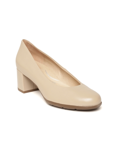 

Geox Women Beige Solid Leather Formal Pumps