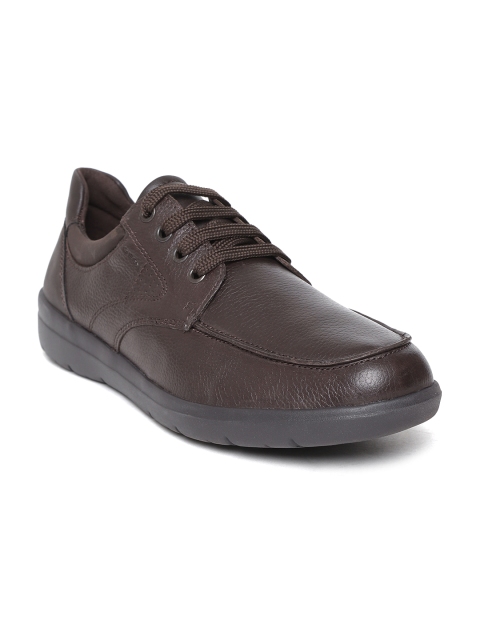 

Geox Men Coffee Brown Solid Leather Derbys
