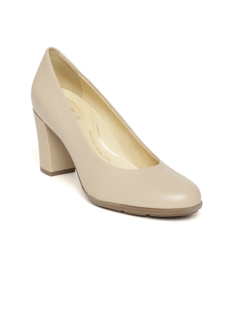 

Geox Women Beige Solid Leather Formal Pumps