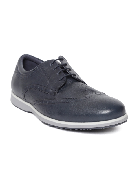 

Geox Men Navy Blue Leather Brogues