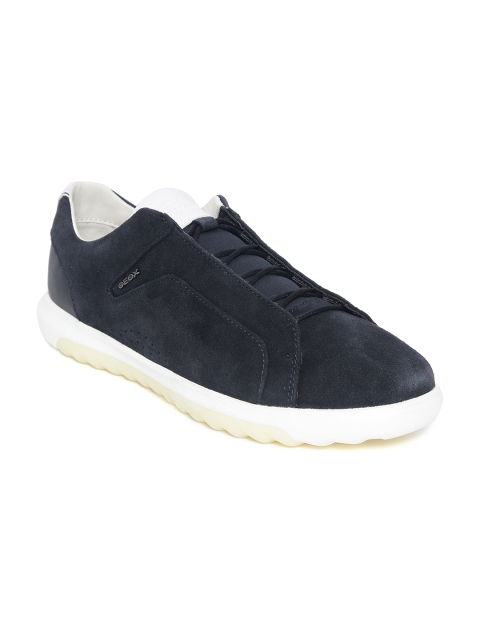 

Geox Men Navy Blue Suede Sneakers