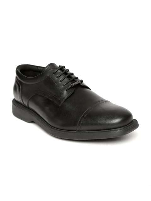 

Geox Men Black Leather Formal Derbys