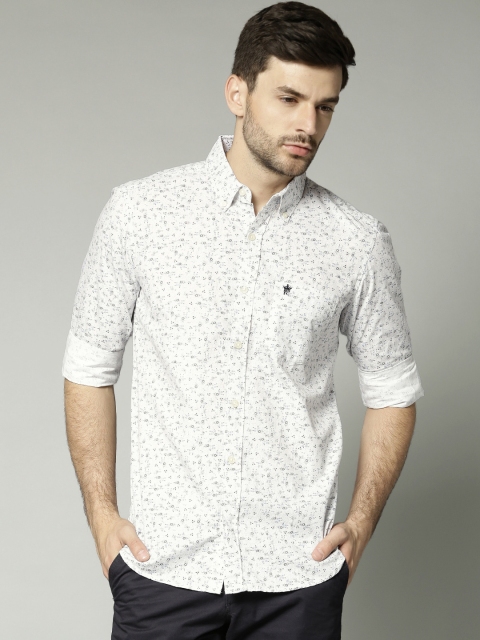

French Connection White Printed Casual Shirt