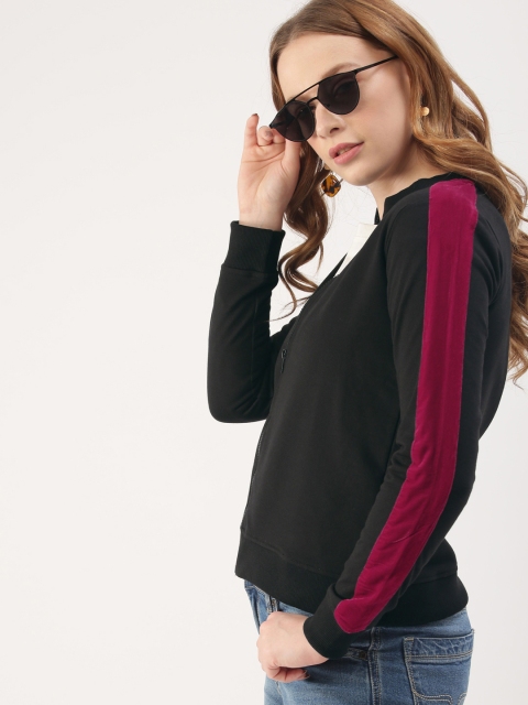 

DressBerry Women Black Solid Sweatshirt