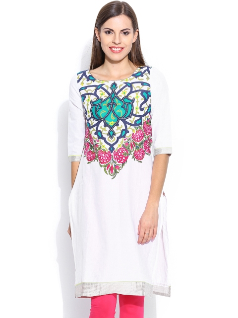 

W White Printed Kurta