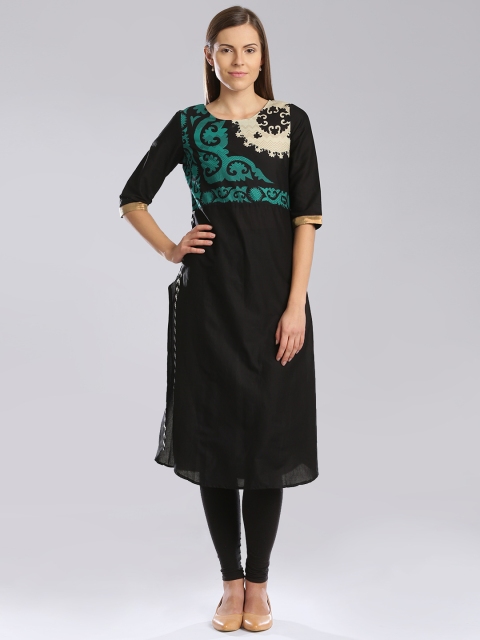 

W Black Printed Kurta