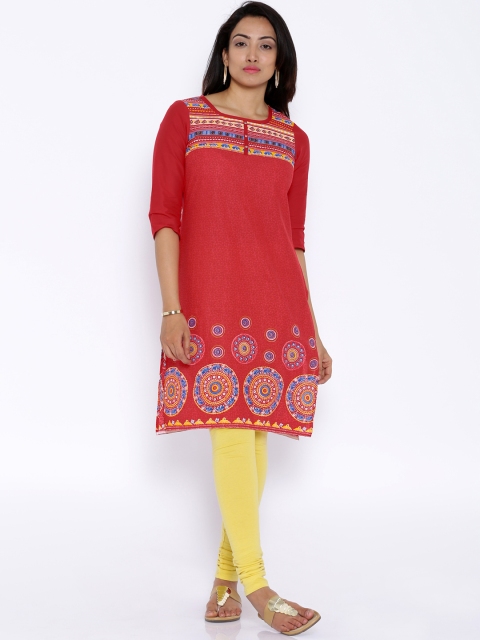 

Aurelia Red Printed Kurta