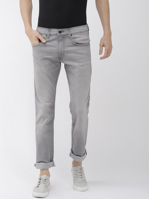 

Levis Men Grey 65504 Skinny Straight Fit Mid-Rise Clean Look Stretchable Jeans