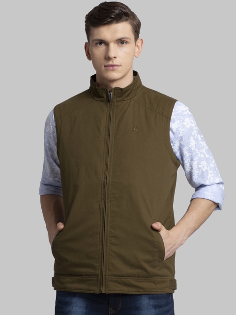 

Parx Men Khaki Solid Tailored Jacket
