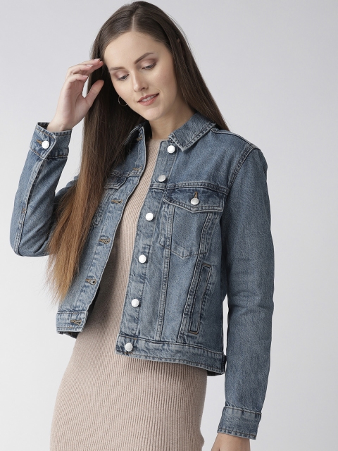 

Marks & Spencer Women Blue Washed Denim Jacket