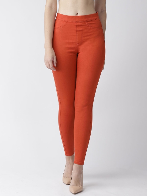 

Marks & Spencer Women Rust Orange Solid High-Rise Jeggings