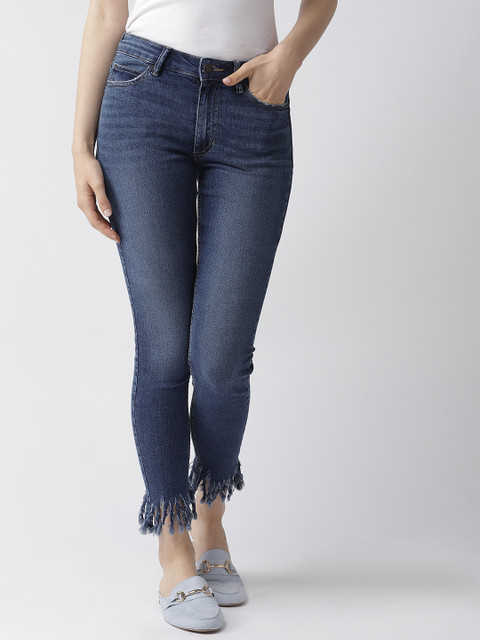 

Marks & Spencer Women Navy Blue Super Skinny Fit Low-Rise Clean Look Stretchable Jeans