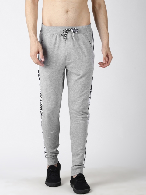 

Difference of Opinion Men Grey Melange Solid Slim-Fit Joggers