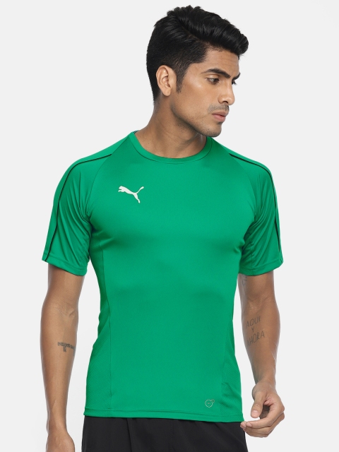 

Puma Men Green Solid Round Neck dryCELL FINAL Training Jersey T-shirt
