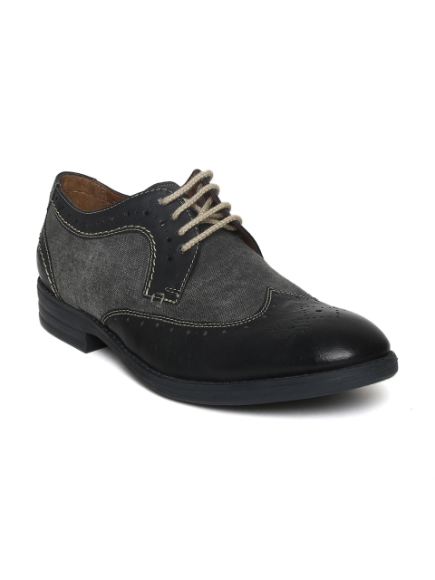 

Clarks Men Grey Delsin Wing Leather Brogues