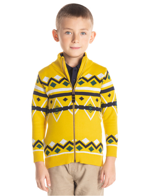 

Cherry Crumble Unisex Yellow Printed Sweater