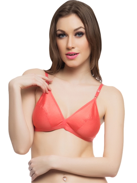 

Clovia Coral Orange Full-Coverage Bra BR0211Q2340C