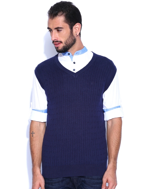 

Locomotive Navy Sleeveless Sweater, Navy blue