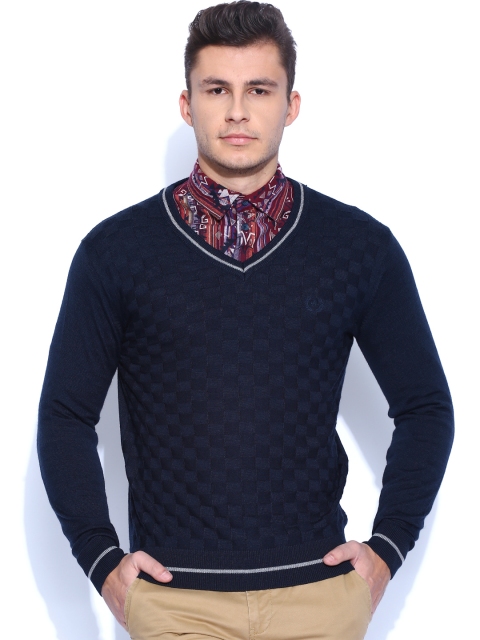 

Arrow Sport Navy Woollen Sweater, Navy blue