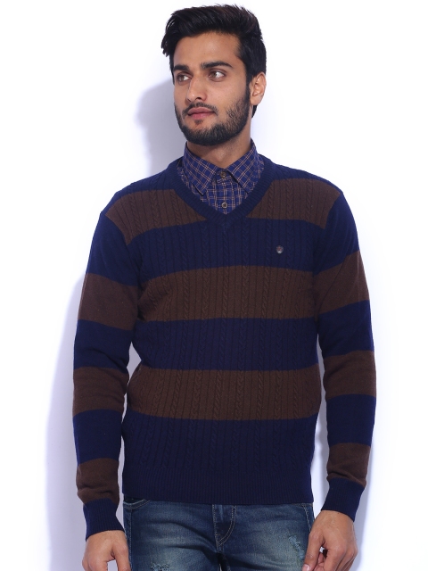 

Arrow Sport Blue & Brown Patterned Woollen Sweater