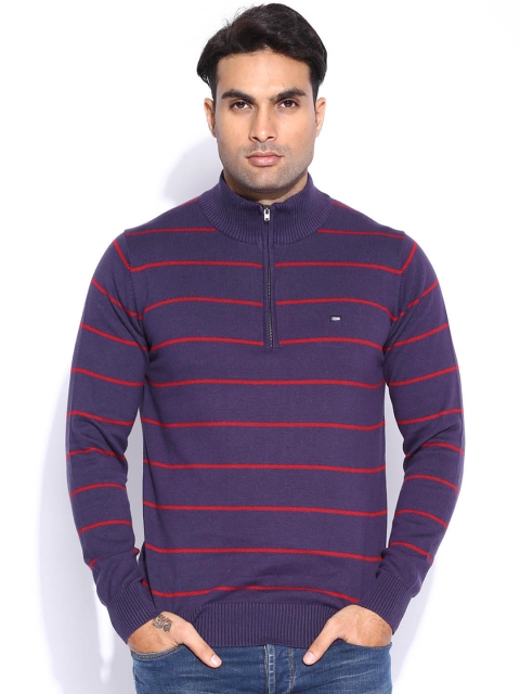 

Arrow Sport Purple Striped Sweater