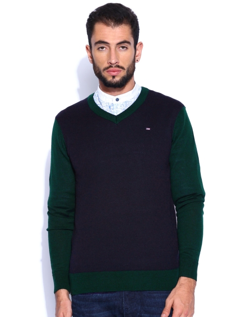 

Arrow Sport Purple & Green Merino Wool Sweater