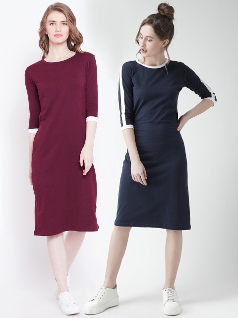 

The Dry State Women Pack Of 2 Fit and Flare Dress, Multi