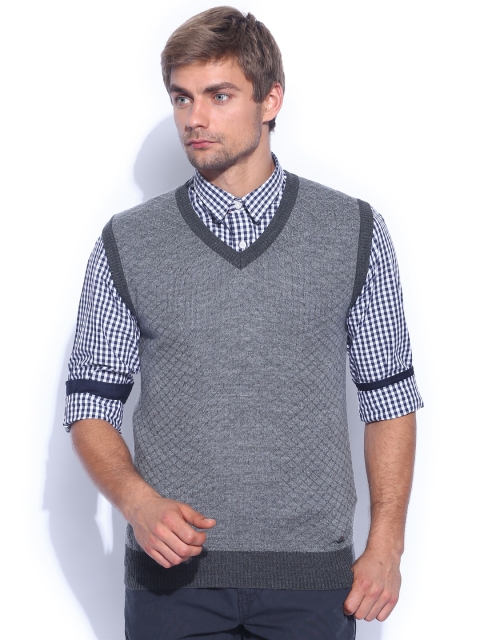 

Arrow New York Grey Melange Sleeveless Sweater