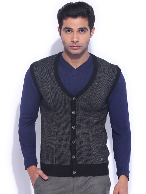 

Arrow New York Black & Grey Woollen Cardigan