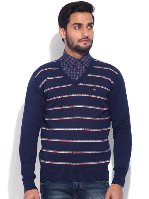 

Arrow Sport Navy Striped Sweater, Navy blue