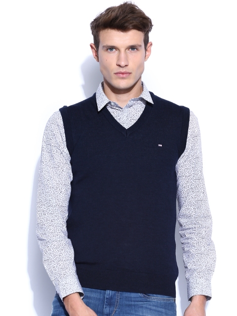 

Arrow Sport Navy Woollen Sleeveless Sweater, Navy blue