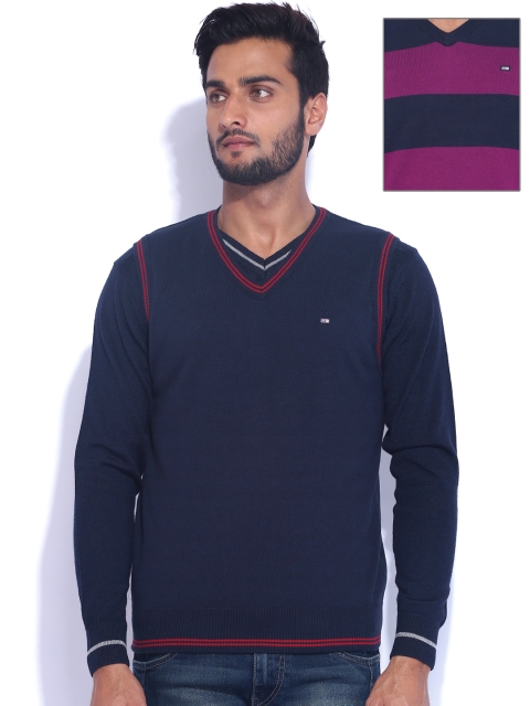 

Arrow Sport Navy Reversible Sweater, Navy blue
