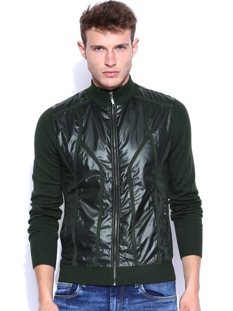 

Arrow New York Black & Olive Green Cardigan