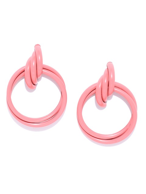 

Bellofox Pink Circular Drop Earrings